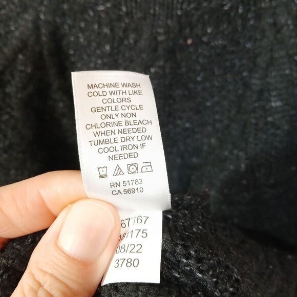 Maurices Black Speckled Mock Neck Sweater Large - Picture 6 of 8